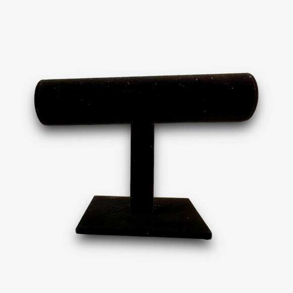 Elegant Black Velvet T-Bar Jewelry Display Stand for Bracelets & Watches - Picture 3 of 5